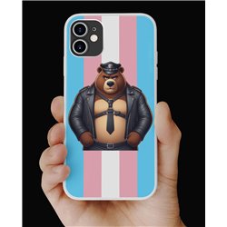 Phone Cover - Trans Flag -Leather 69