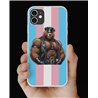 Phone Cover - Trans Flag -Leather 70