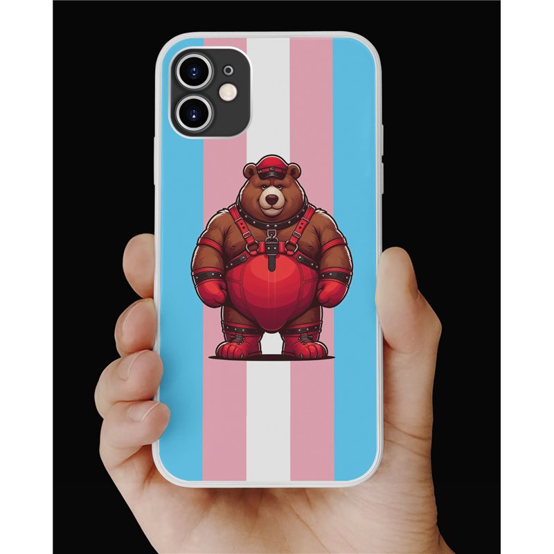 Phone Cover - Trans Flag -Leather 72