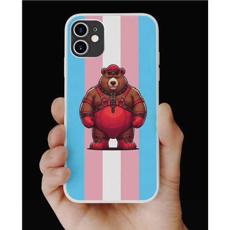 Phone Cover - Trans Flag -Leather 72