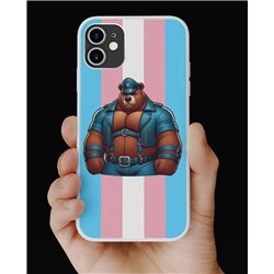 Phone Cover - Trans Flag -Leather 76