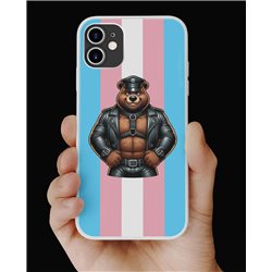 Phone Cover - Trans Flag -Leather 77