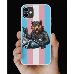 Phone Cover - Trans Flag -Leather 78