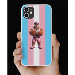 Phone Cover - Trans Flag -Leather 8