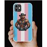 Phone Cover - Trans Flag -Leather 83