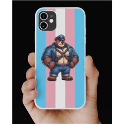 Phone Cover - Trans Flag -Leather 86