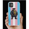 Phone Cover - Trans Flag -Leather 89