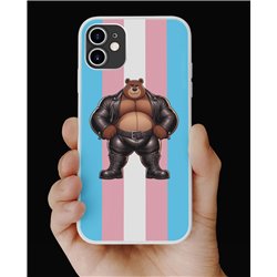 Phone Cover - Trans Flag -Leather 9