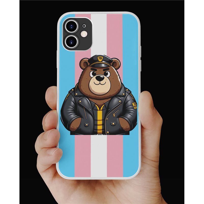 Phone Cover - Trans Flag -Leather 91