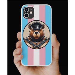 Phone Cover - Trans Flag -Leather 93