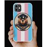 Phone Cover - Trans Flag -Leather 93