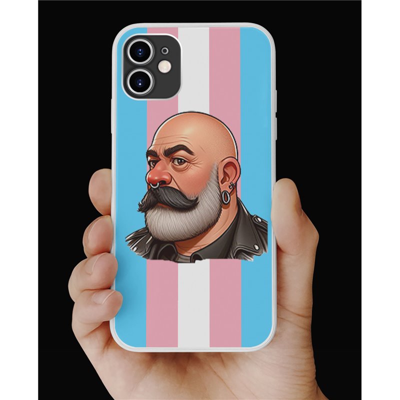 Phone Cover - Trans Flag -Leather Guy - 13