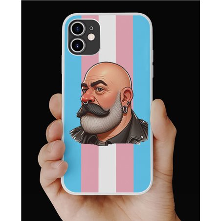 Phone Cover - Trans Flag -Leather Guy - 13