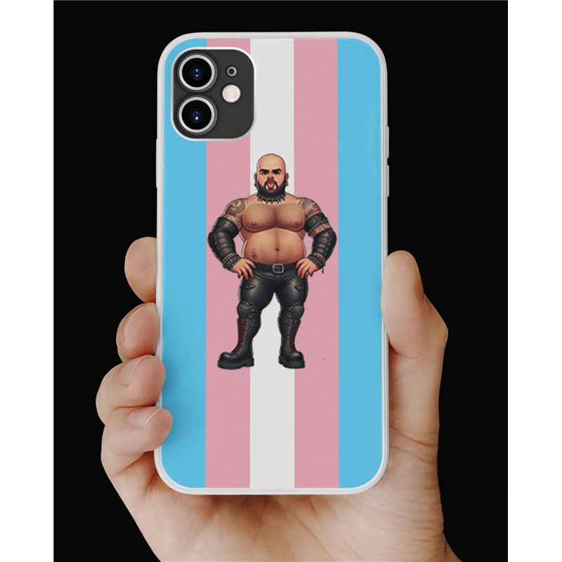 Phone Cover - Trans Flag -Leather Guy - 15