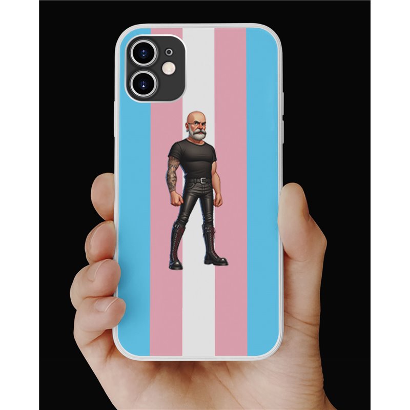 Phone Cover - Trans Flag -Leather Guy - 24