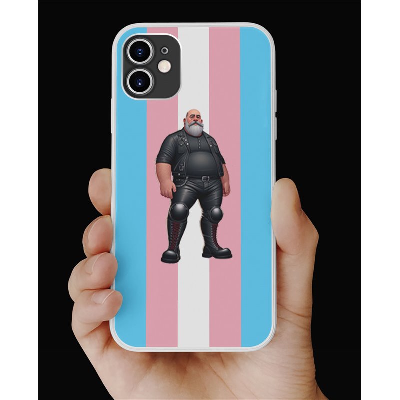 Phone Cover - Trans Flag -Leather Guy - 28