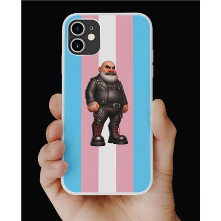 Phone Cover - Trans Flag -Leather Guy - 3