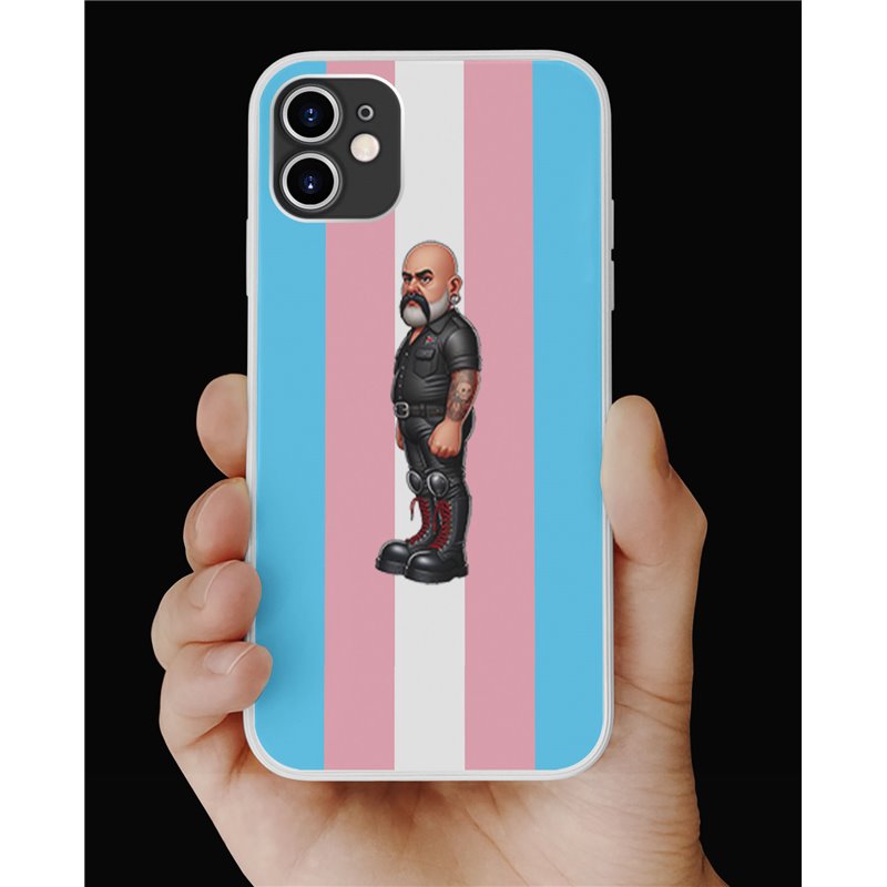 Phone Cover - Trans Flag -Leather Guy - 31 Phone Cover - Trans Flag -Leather Guy - 31