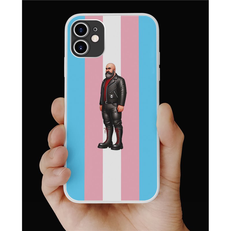 Phone Cover - Trans Flag -Leather Guy - 32