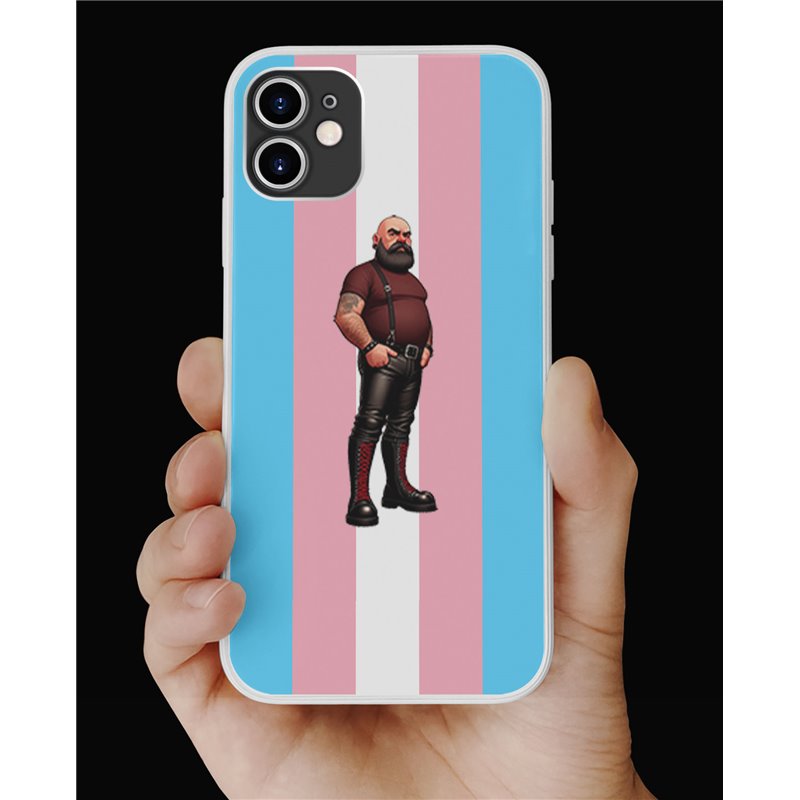 Phone Cover - Trans Flag -Leather Guy - 33