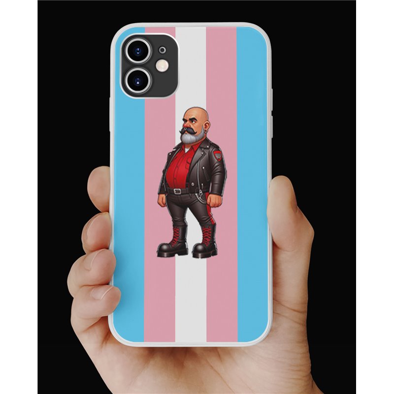 Phone Cover - Trans Flag -Leather Guy - 38