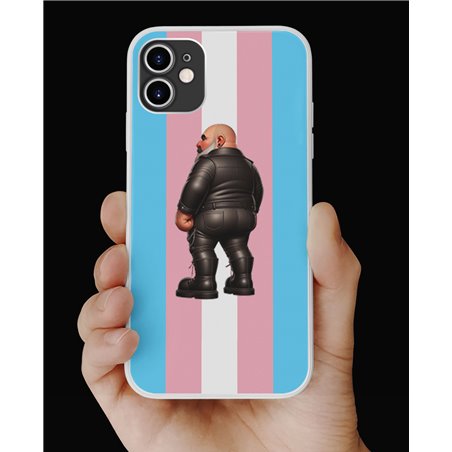 Phone Cover - Trans Flag -Leather Guy - 4