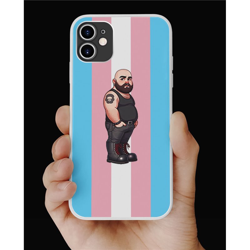 Phone Cover - Trans Flag -Leather Guy - 7 Phone Cover - Trans Flag -Leather Guy - 7