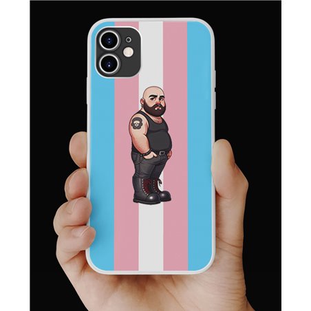 Phone Cover - Trans Flag -Leather Guy - 7