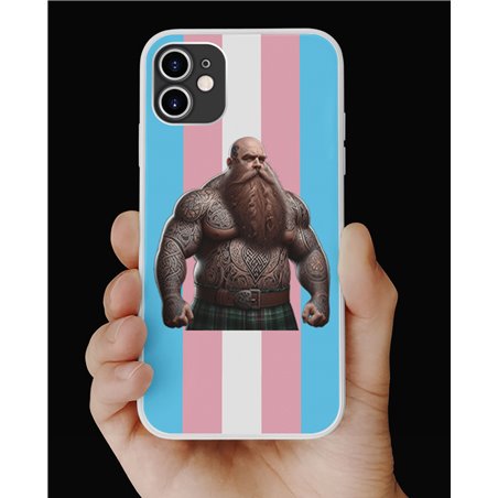 Phone Cover - Trans Flag -Tattoo Guy - 11
