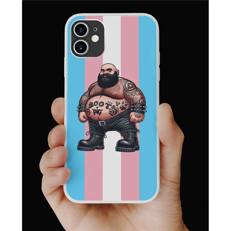 Phone Cover - Trans Flag -Tattoo Guy - 13