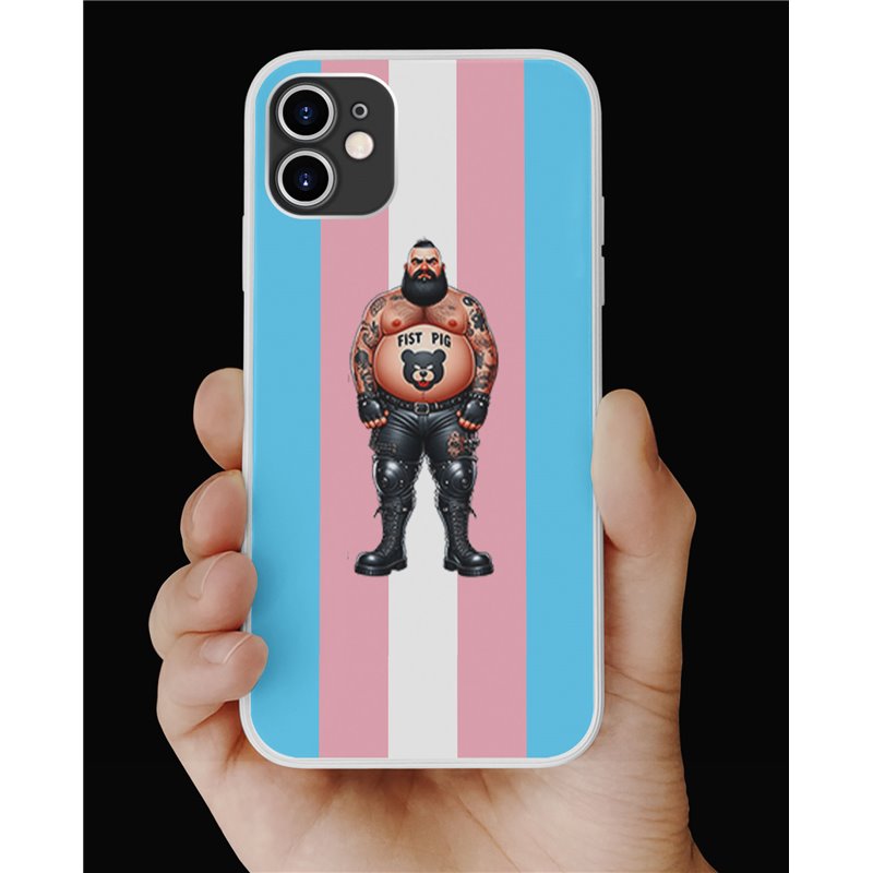 Phone Cover - Trans Flag -Tattoo Guy - 20