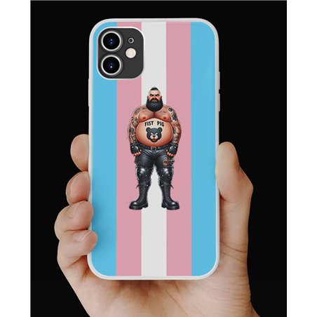 Phone Cover - Trans Flag -Tattoo Guy - 20