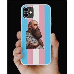 Phone Cover - Trans Flag -Tattoo Guy - 21