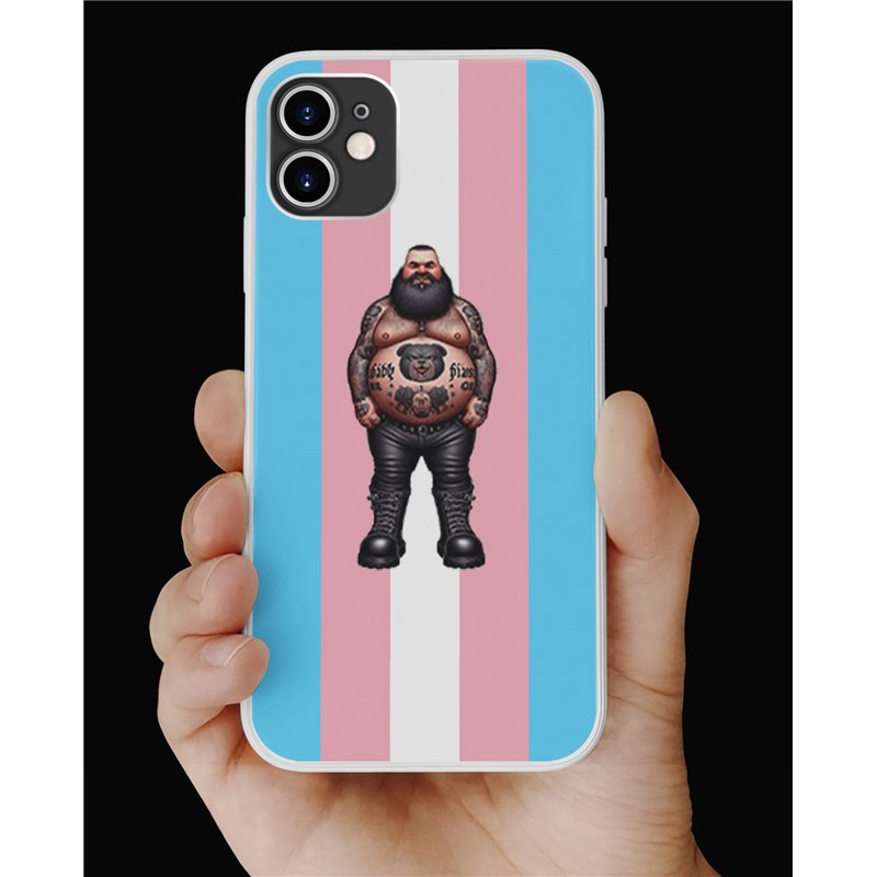 Phone Cover - Trans Flag -Tattoo Guy - 25