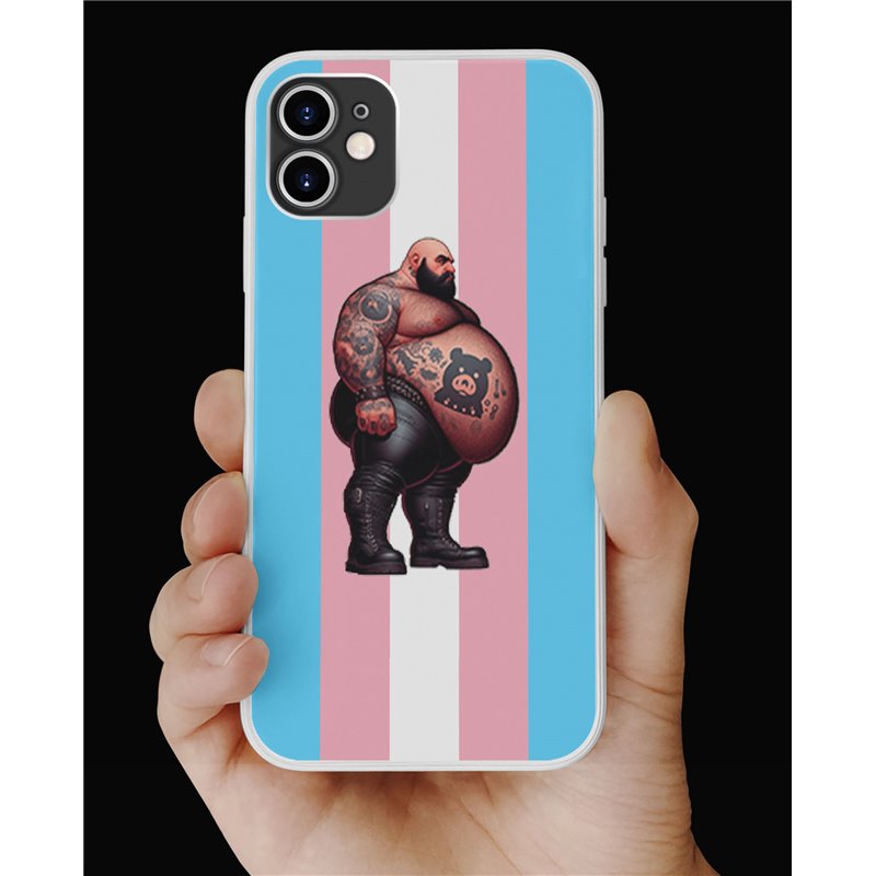 Phone Cover - Trans Flag -Tattoo Guy - 28