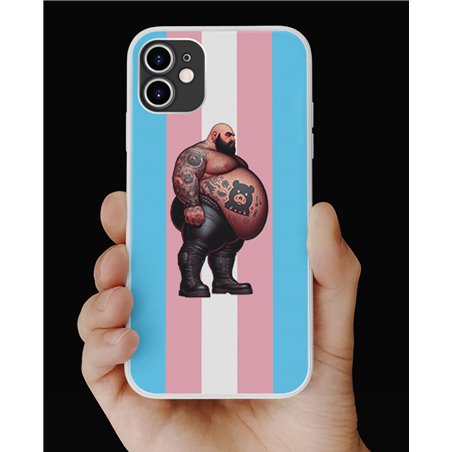 Phone Cover - Trans Flag -Tattoo Guy - 28