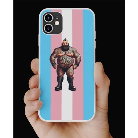Phone Cover - Trans Flag -Tattoo Guy - 34