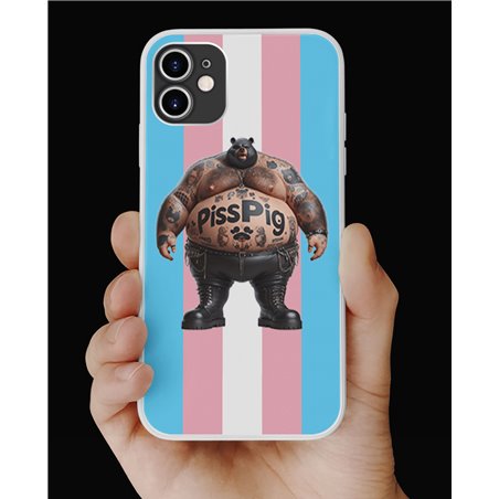 Phone Cover - Trans Flag -Tattoo Guy - 35