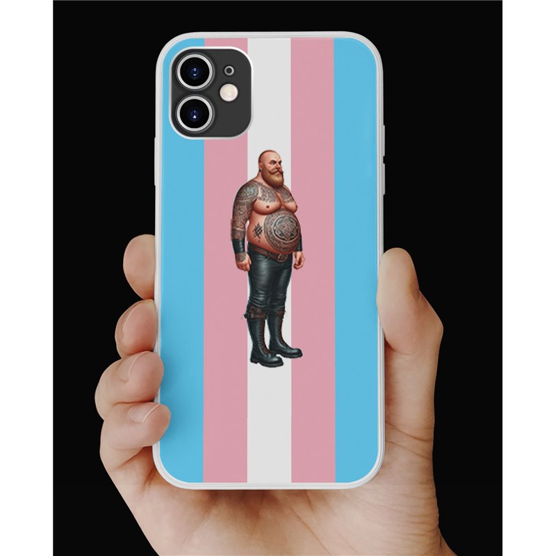 Phone Cover - Trans Flag -Tattoo Guy - 38