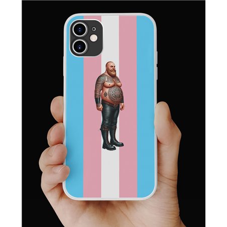 Phone Cover - Trans Flag -Tattoo Guy - 38