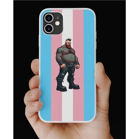 Phone Cover - Trans Flag -Tattoo Guy - 39