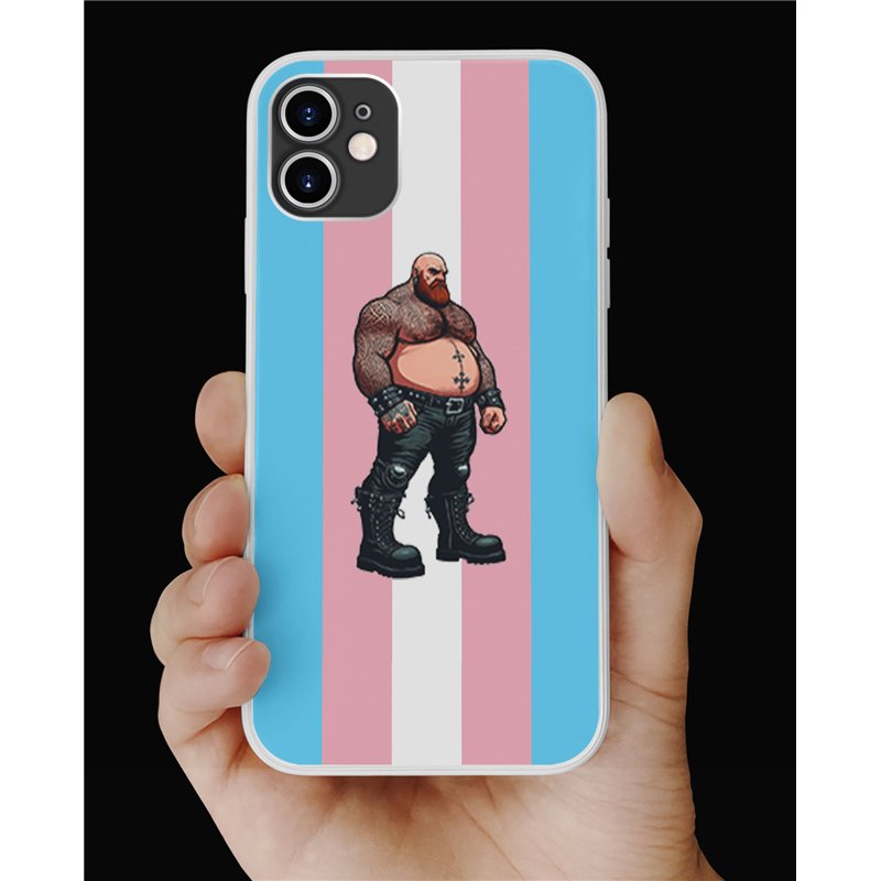 Phone Cover - Trans Flag -Tattoo Guy - 40