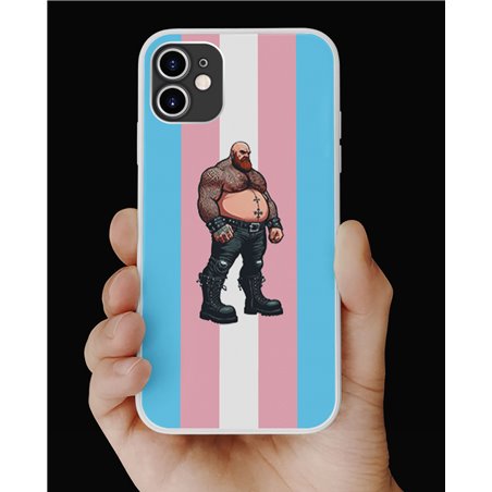 Phone Cover - Trans Flag -Tattoo Guy - 40