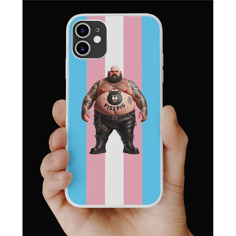 Phone Cover - Trans Flag -Tattoo Guy - 41