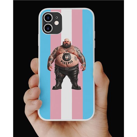Phone Cover - Trans Flag -Tattoo Guy - 41