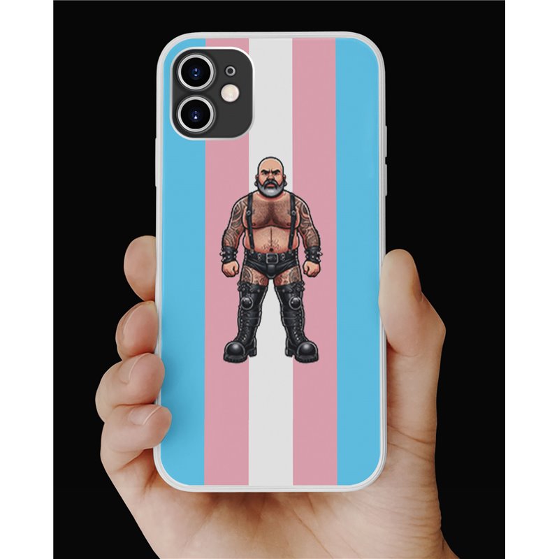 Phone Cover - Trans Flag -Tattoo Guy - 42