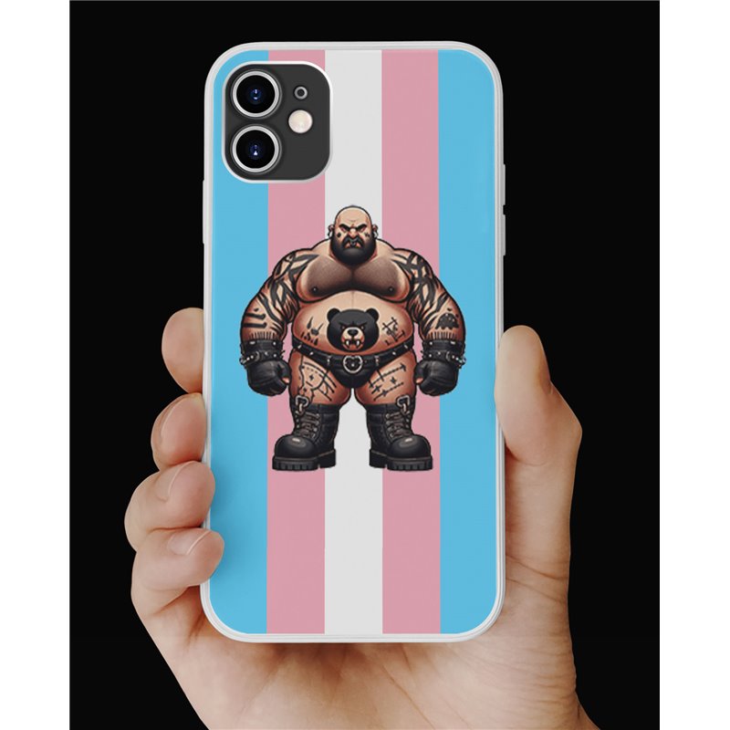 Phone Cover - Trans Flag -Tattoo Guy - 47