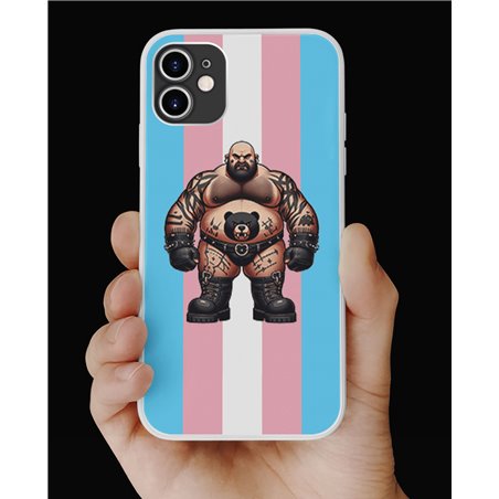 Phone Cover - Trans Flag -Tattoo Guy - 47