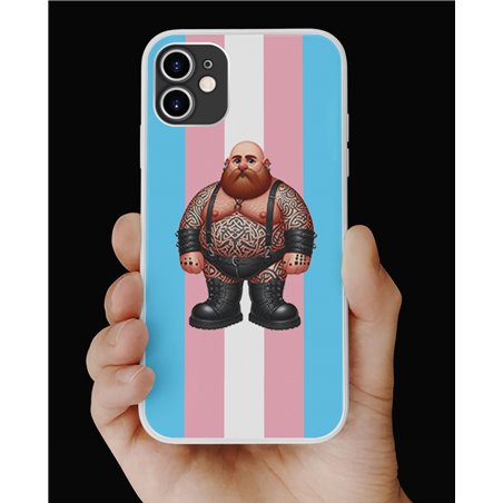 Phone Cover - Trans Flag -Tattoo Guy - 48