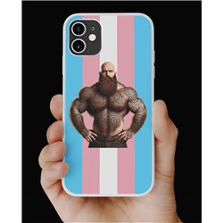 Phone Cover - Trans Flag -Tattoo Guy - 49